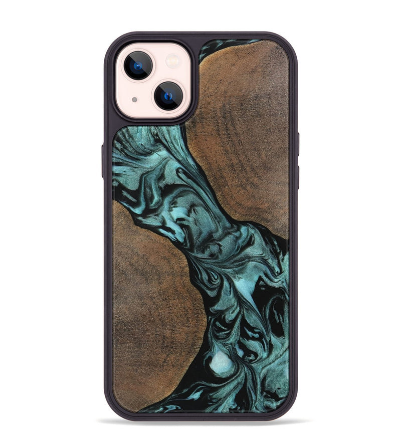 iPhone 14 Plus Wood Phone Case - Junette (Green, 742008)