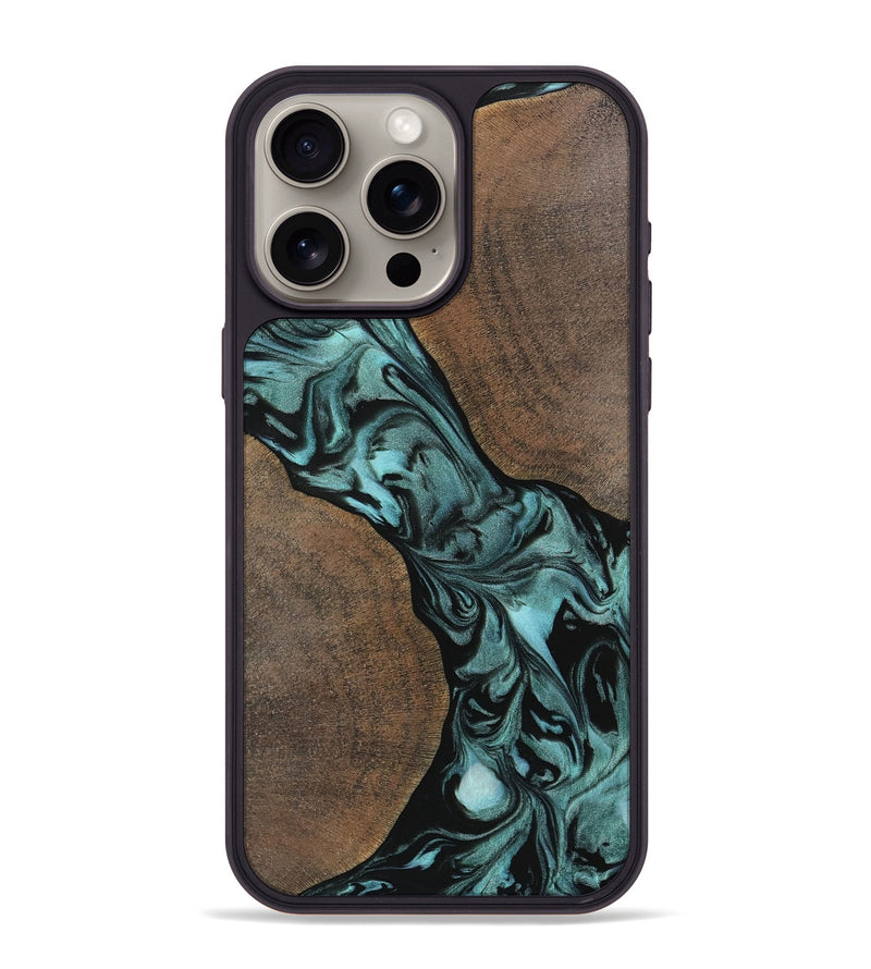 iPhone 15 Pro Max Wood Phone Case - Junette (Green, 742008)