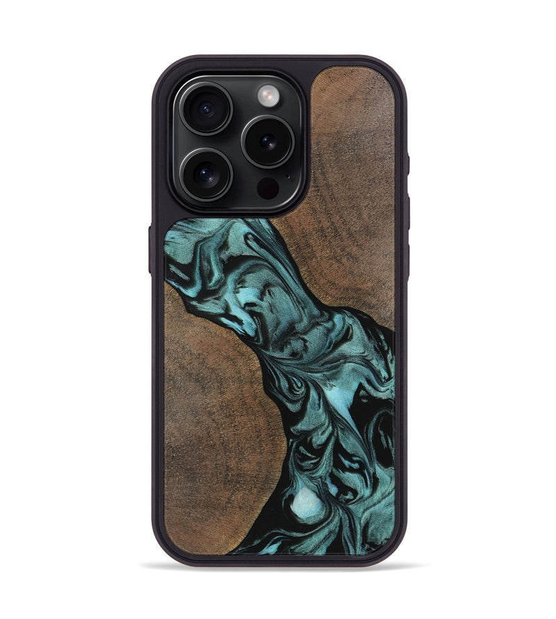 iPhone 15 Pro Wood Phone Case - Junette (Green, 742008)