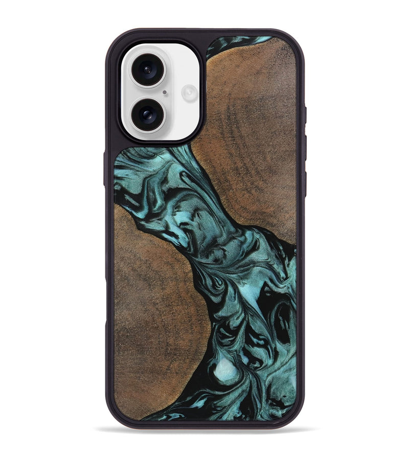 iPhone 16 Plus Wood Phone Case - Junette (Green, 742008)