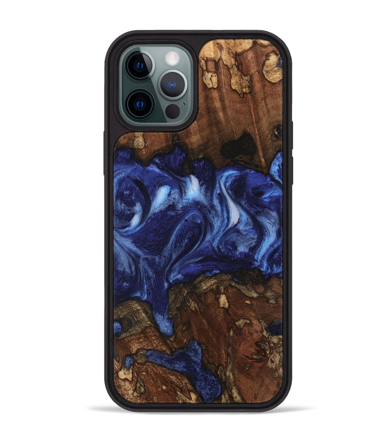 iPhone 12 Pro Max Wood Phone Case - Adena (Blue, 742010)