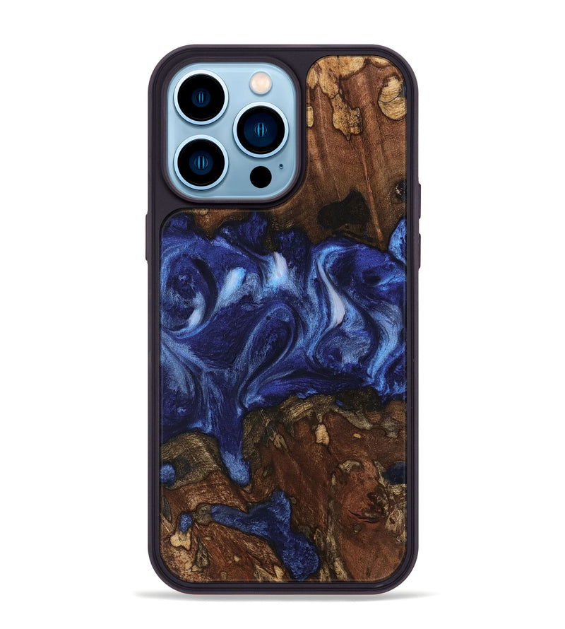 iPhone 14 Pro Max Wood Phone Case - Adena (Blue, 742010)