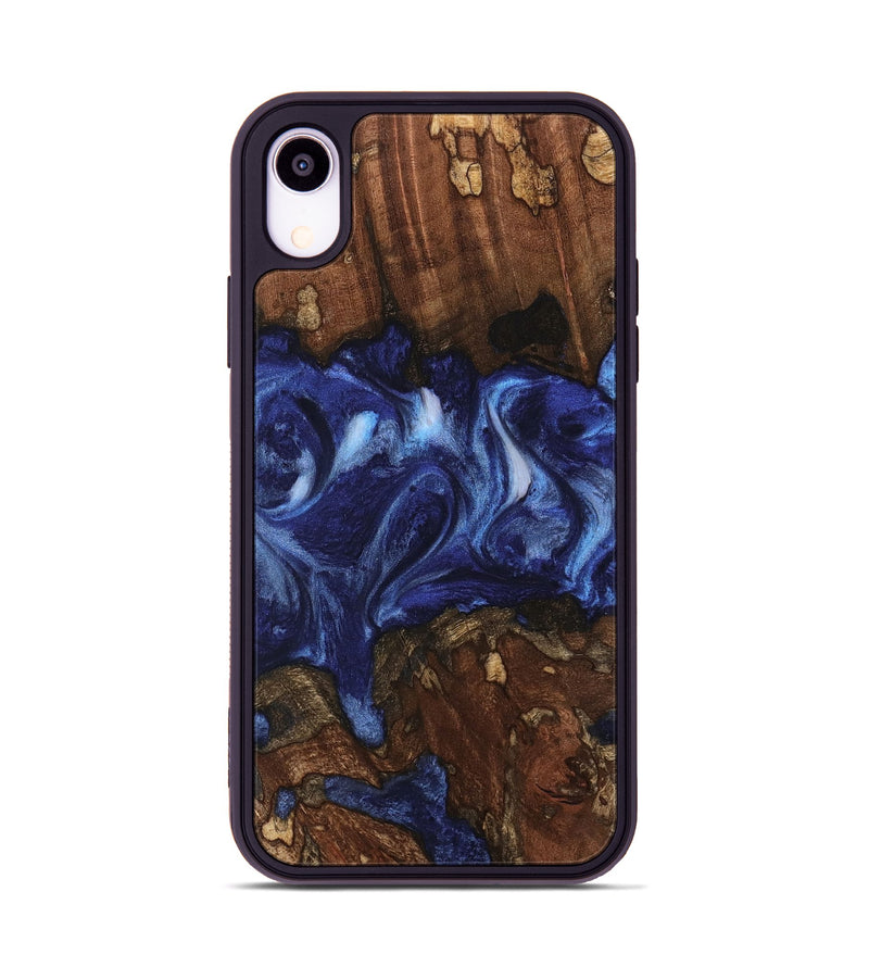 iPhone Xr Wood Phone Case - Adena (Blue, 742010)