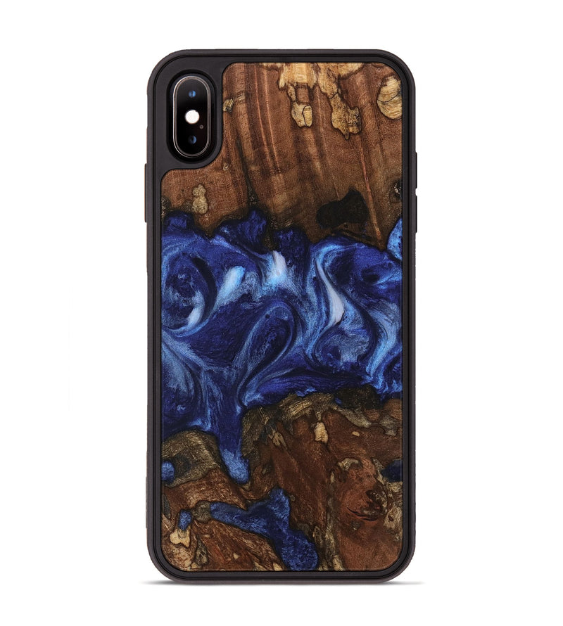 iPhone Xs Max Wood Phone Case - Adena (Blue, 742010)