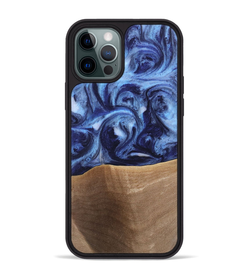 iPhone 12 Pro Max Wood Phone Case - Rena (Blue, 742011)