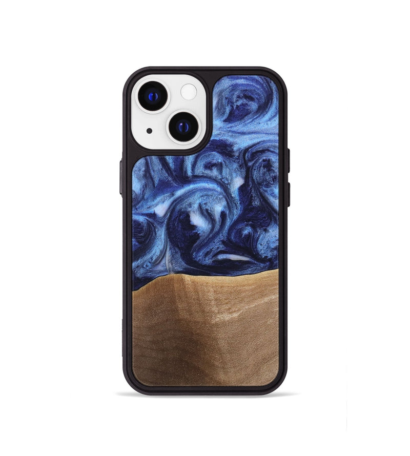 iPhone 13 mini Wood Phone Case - Rena (Blue, 742011)