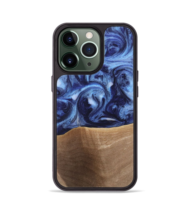 iPhone 13 Pro Wood Phone Case - Rena (Blue, 742011)