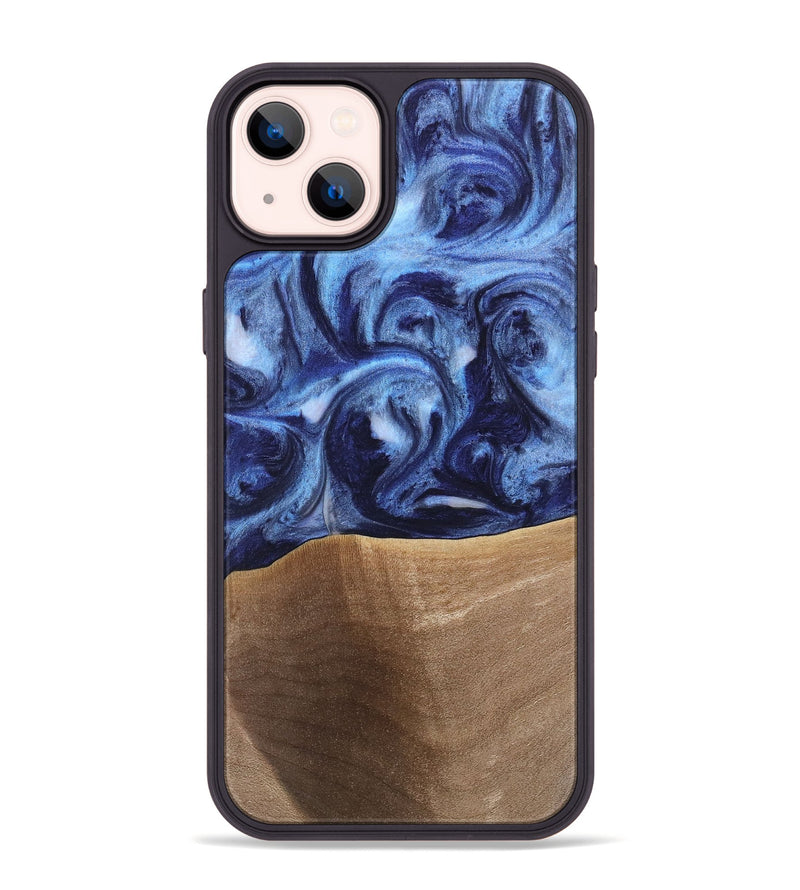 iPhone 14 Plus Wood Phone Case - Rena (Blue, 742011)