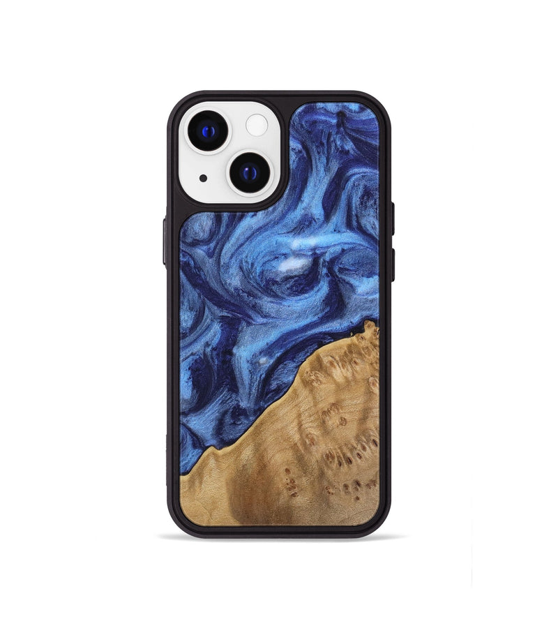 iPhone 13 mini Wood Phone Case - Tammara (Blue, 742013)