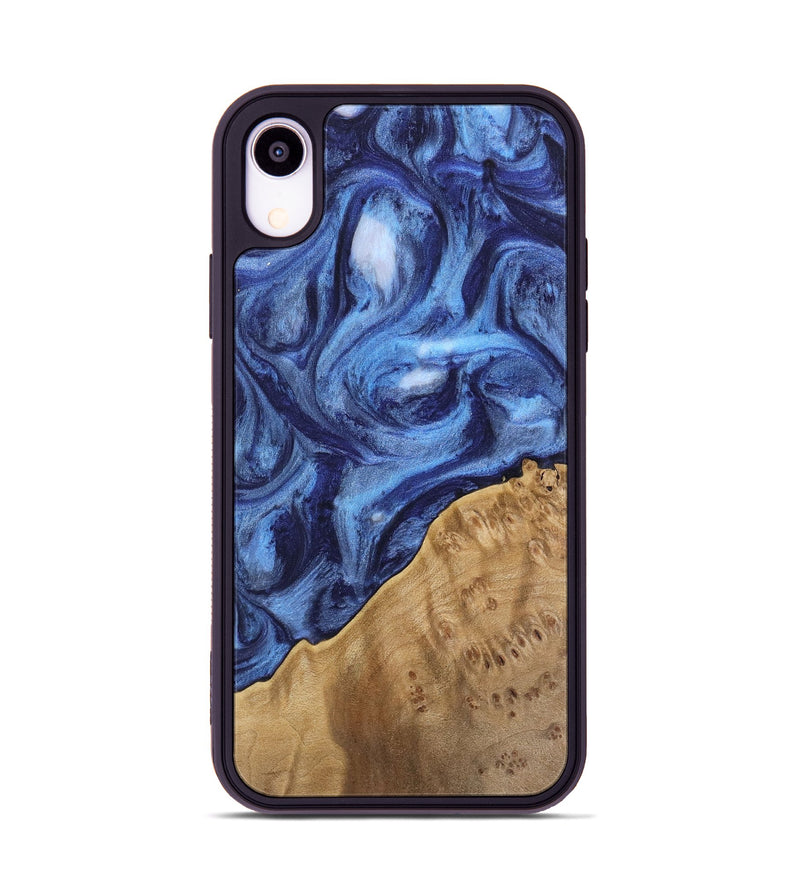 iPhone Xr Wood Phone Case - Tammara (Blue, 742013)