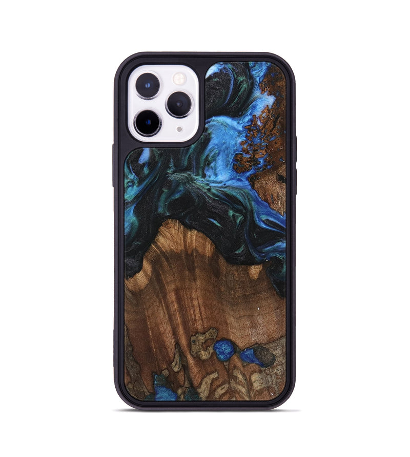 iPhone 11 Pro Wood Phone Case - Nolia (Blue, 742015)