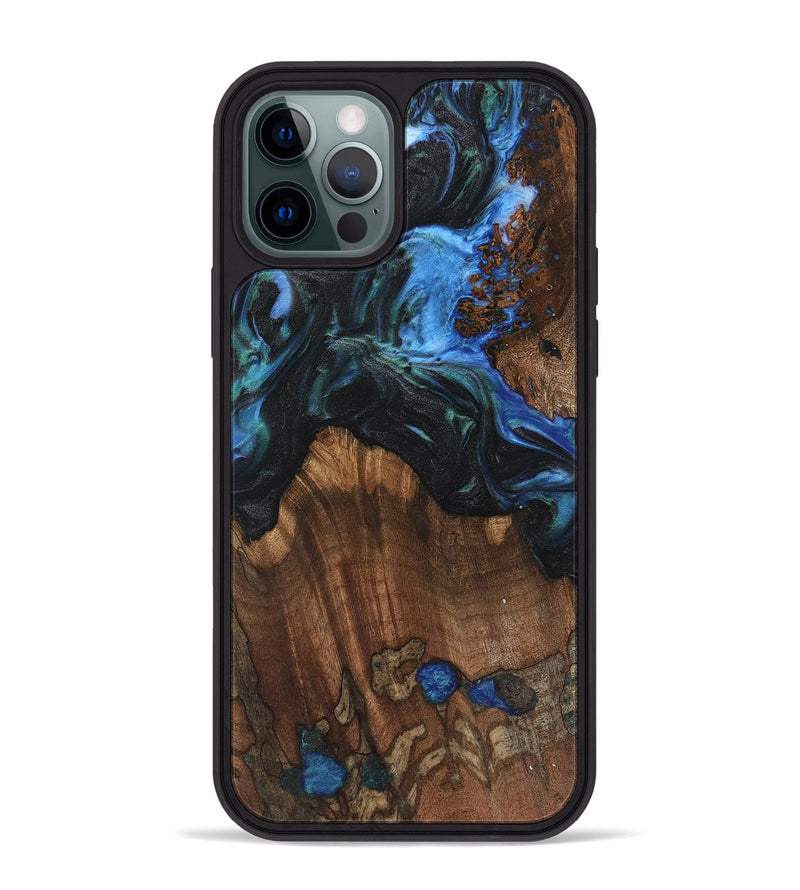 iPhone 12 Pro Max Wood Phone Case - Nolia (Blue, 742015)