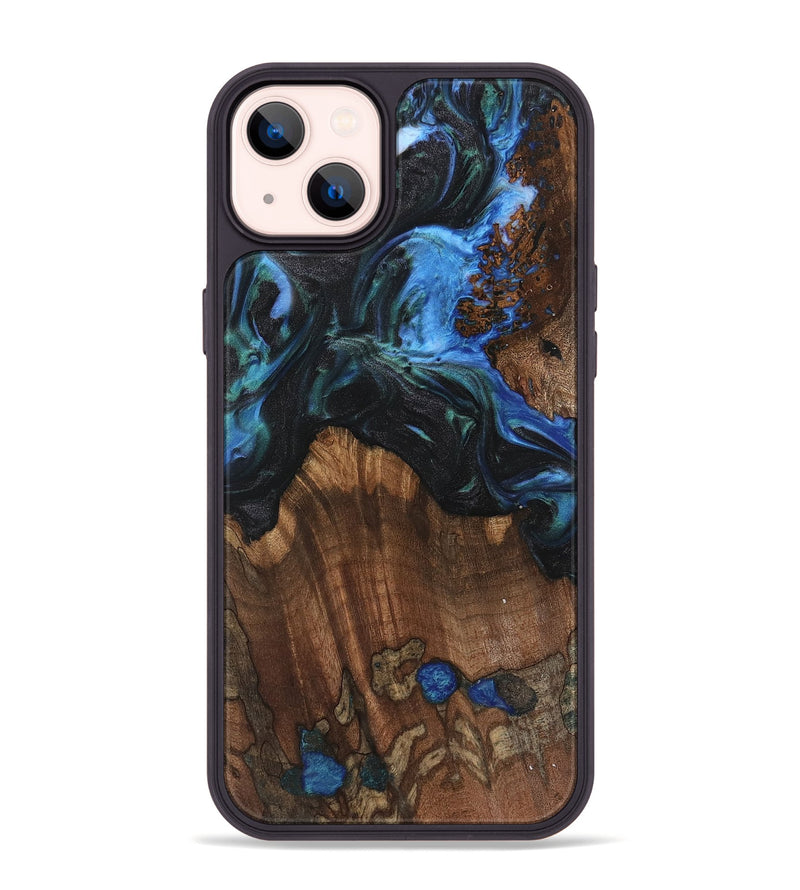 iPhone 14 Plus Wood Phone Case - Nolia (Blue, 742015)