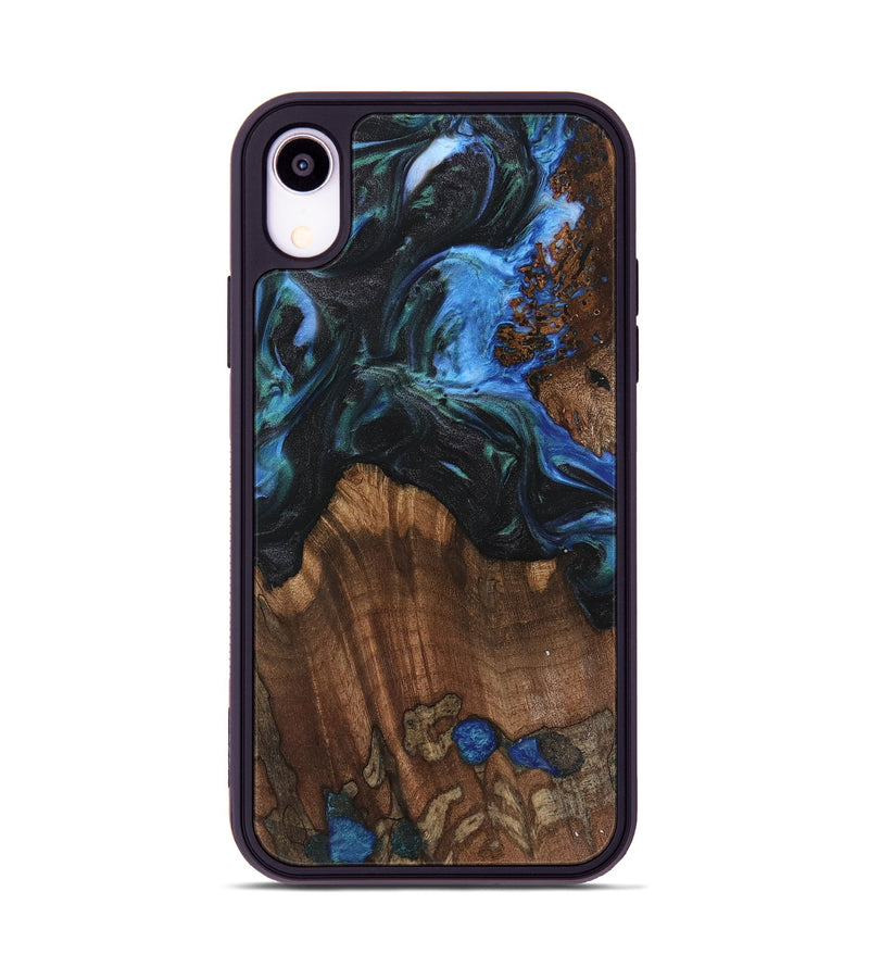 iPhone Xr Wood Phone Case - Nolia (Blue, 742015)