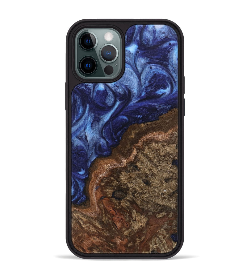 iPhone 12 Pro Max Wood Phone Case - Luan (Blue, 742017)