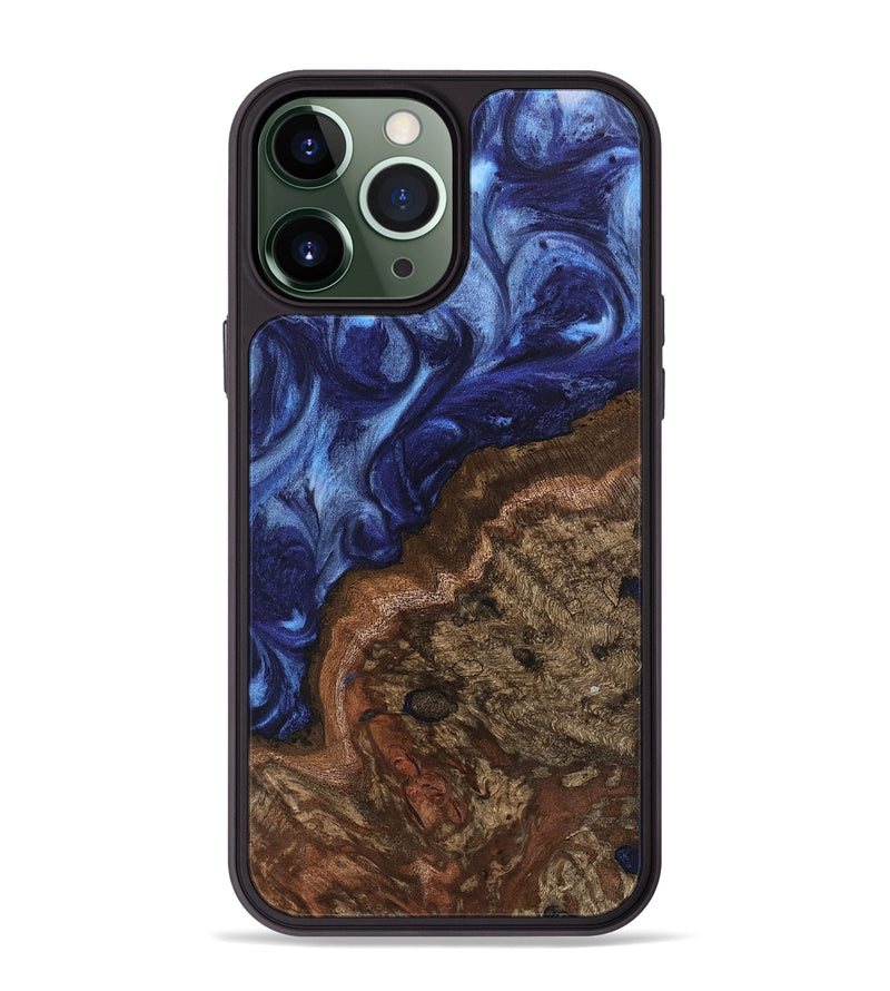 iPhone 13 Pro Max Wood Phone Case - Luan (Blue, 742017)