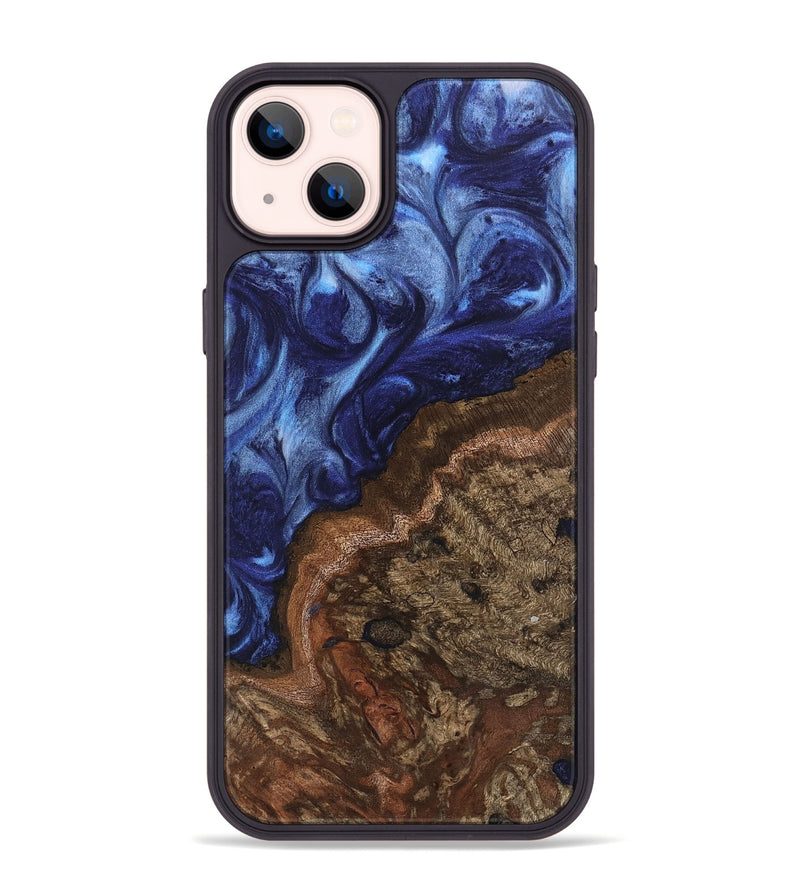 iPhone 14 Plus Wood Phone Case - Luan (Blue, 742017)