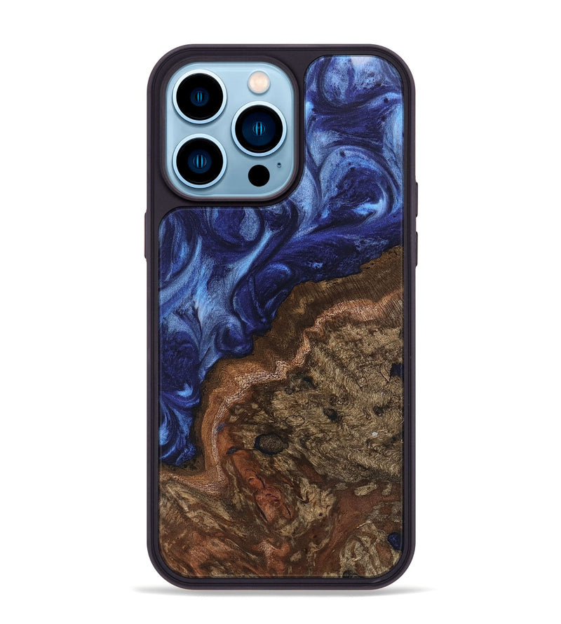 iPhone 14 Pro Max Wood Phone Case - Luan (Blue, 742017)