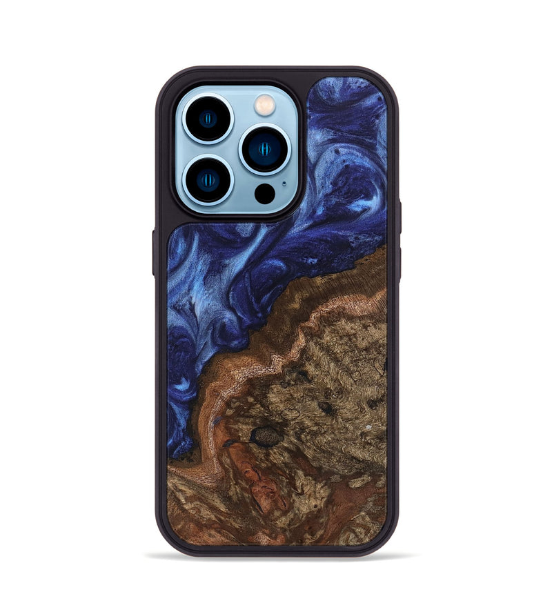 iPhone 14 Pro Wood Phone Case - Luan (Blue, 742017)