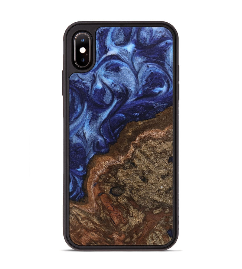 iPhone Xs Max Wood Phone Case - Luan (Blue, 742017)