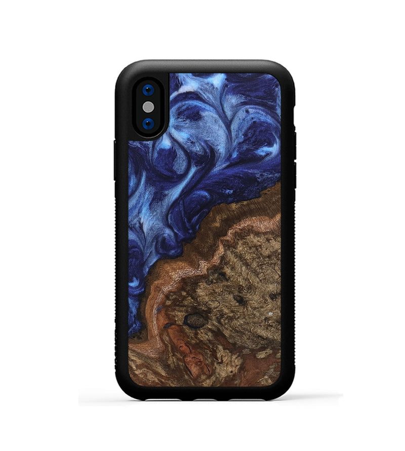 iPhone Xs Wood Phone Case - Luan (Blue, 742017)