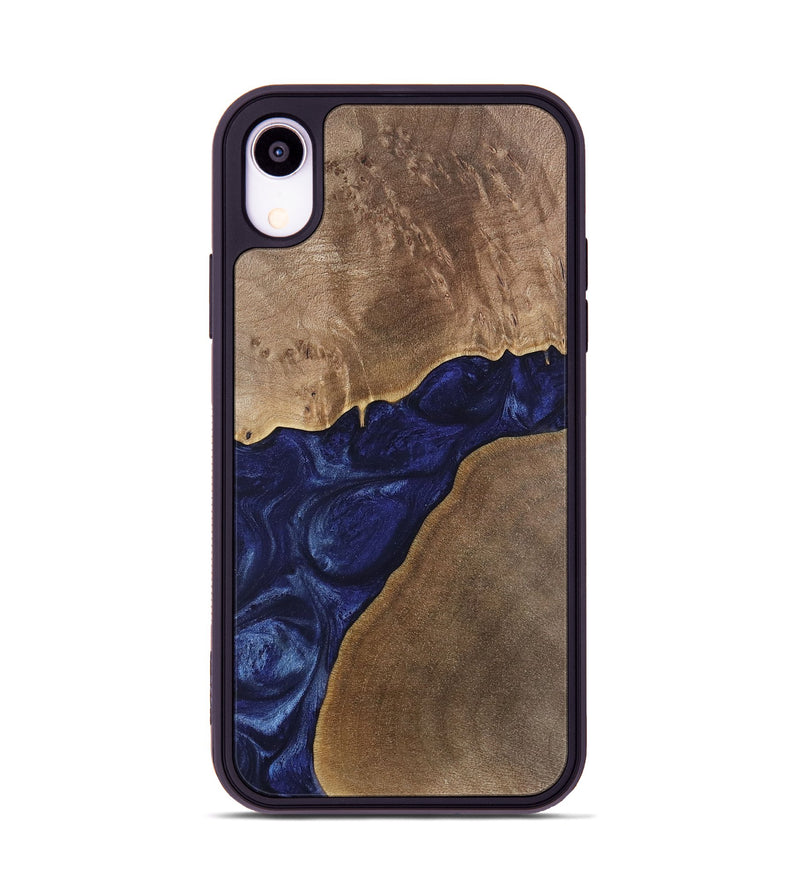 iPhone Xr Wood Phone Case - Janetta (Blue, 742018)