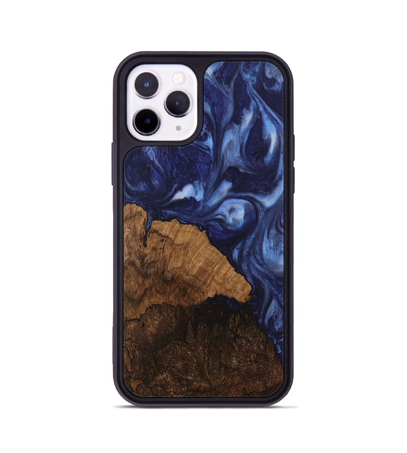 iPhone 11 Pro Wood Phone Case - Djuna (Blue, 742019)