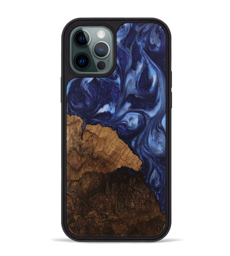 iPhone 12 Pro Max Wood Phone Case - Djuna (Blue, 742019)