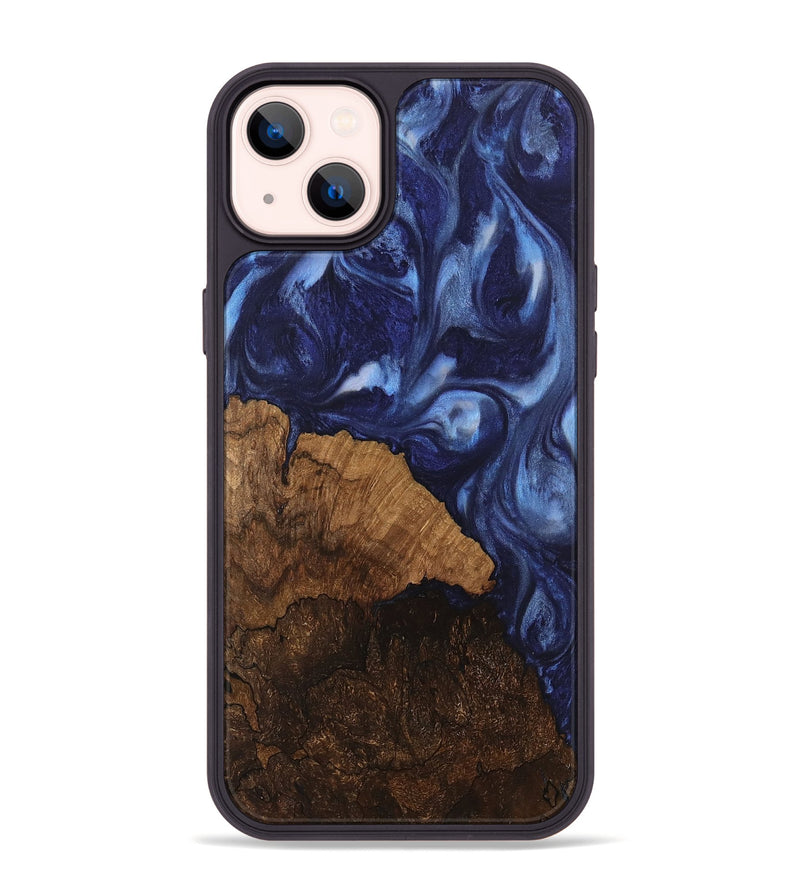 iPhone 14 Plus Wood Phone Case - Djuna (Blue, 742019)