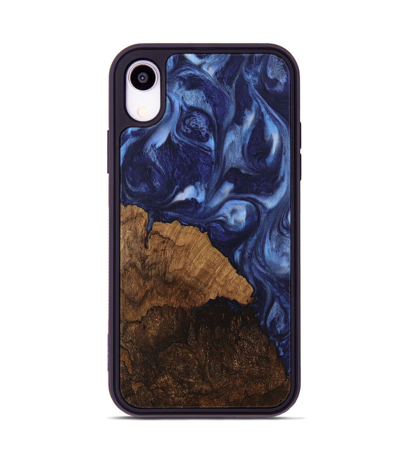 iPhone Xr Wood Phone Case - Djuna (Blue, 742019)