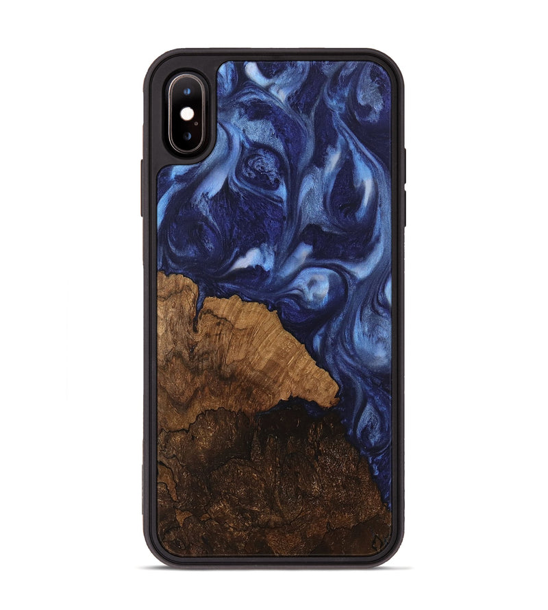 iPhone Xs Max Wood Phone Case - Djuna (Blue, 742019)