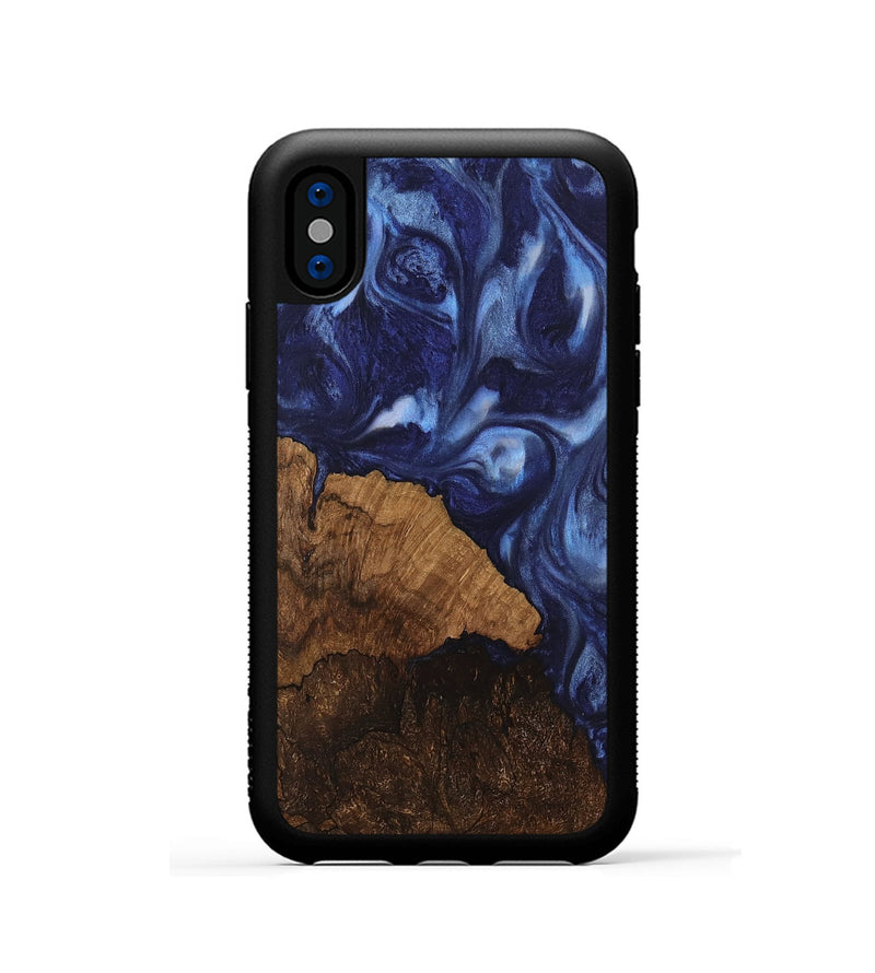 iPhone Xs Wood Phone Case - Djuna (Blue, 742019)