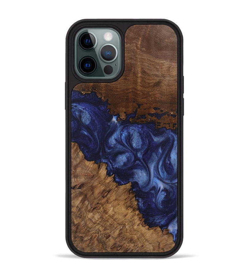 iPhone 12 Pro Max Wood Phone Case - Wright (Blue, 742020)