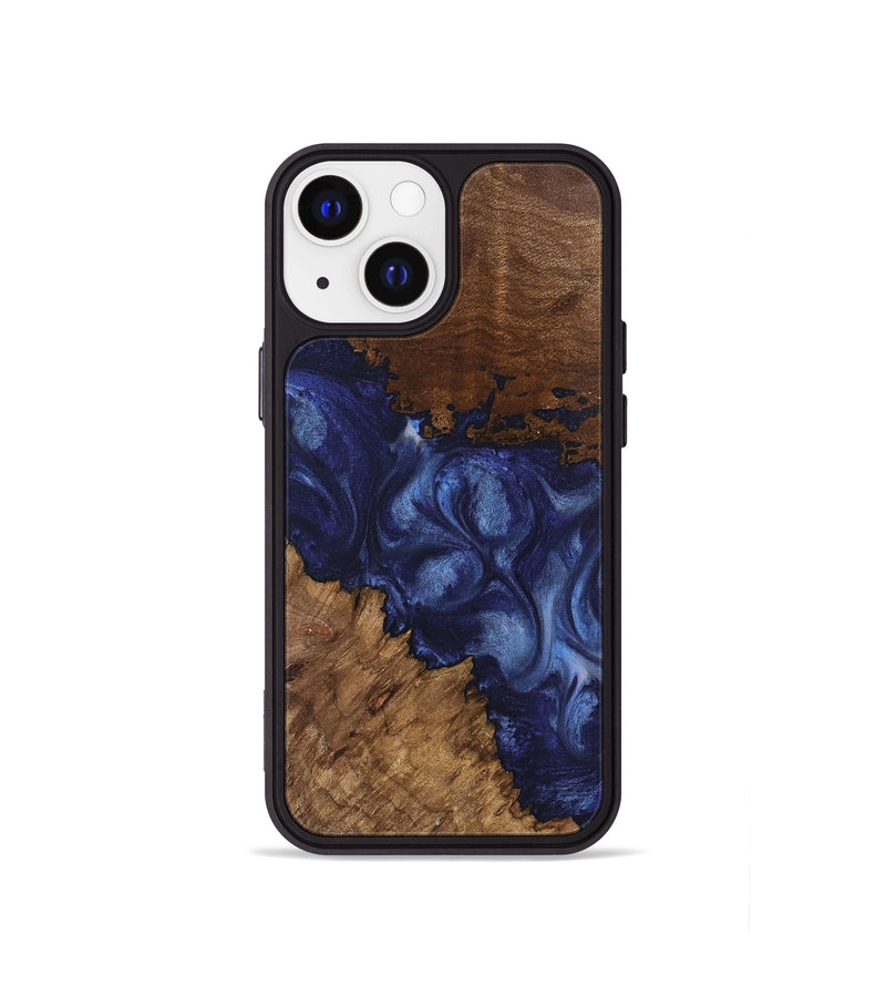 iPhone 13 mini Wood Phone Case - Wright (Blue, 742020)