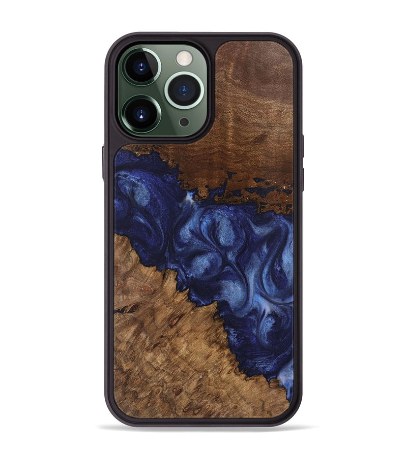 iPhone 13 Pro Max Wood Phone Case - Wright (Blue, 742020)