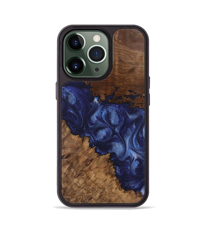 iPhone 13 Pro Wood Phone Case - Wright (Blue, 742020)