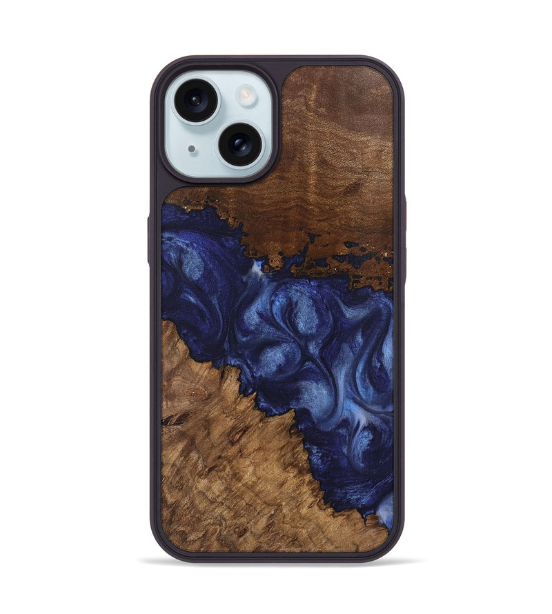 iPhone 15 Wood Phone Case - Wright (Blue, 742020)