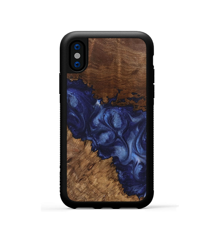 iPhone Xs Wood Phone Case - Wright (Blue, 742020)