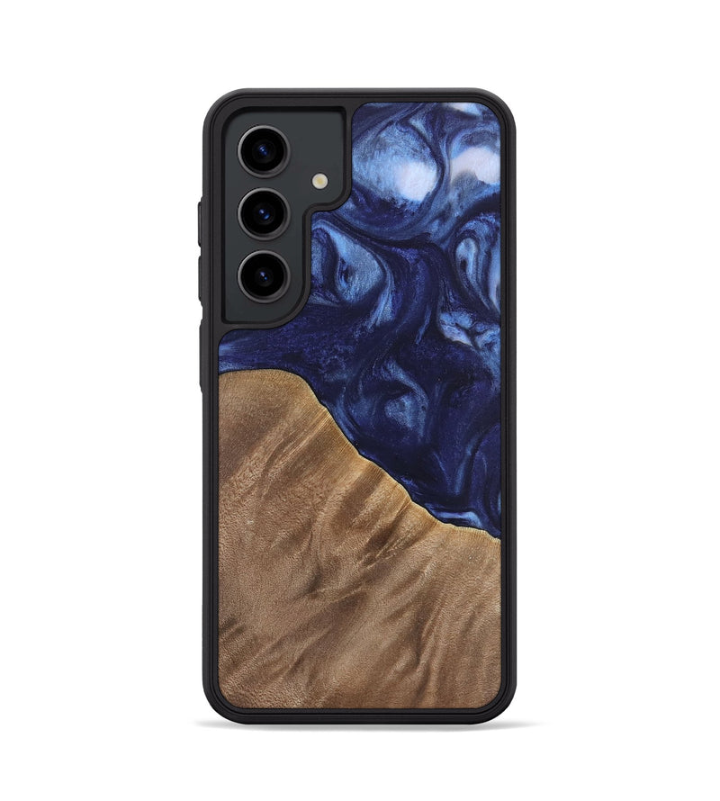 Galaxy S24 Wood Phone Case - Kirbie (Blue, 742021)