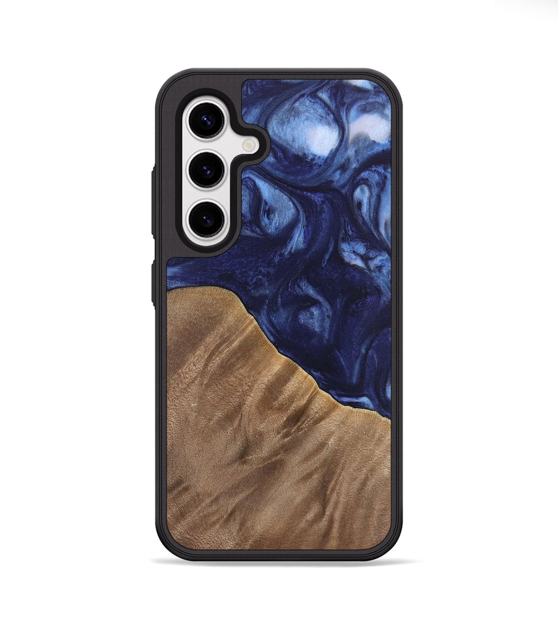 Galaxy S25 Wood Phone Case - Kirbie (Blue, 742021)