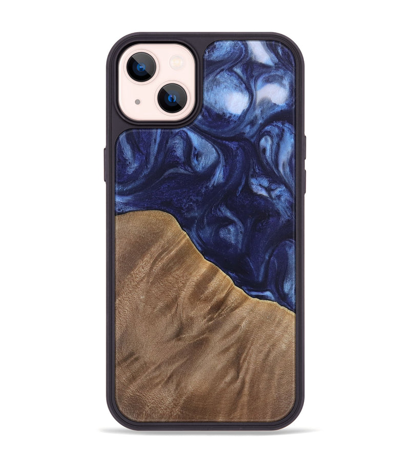 iPhone 14 Plus Wood Phone Case - Kirbie (Blue, 742021)