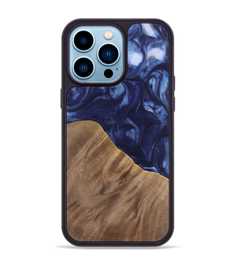 iPhone 14 Pro Max Wood Phone Case - Kirbie (Blue, 742021)