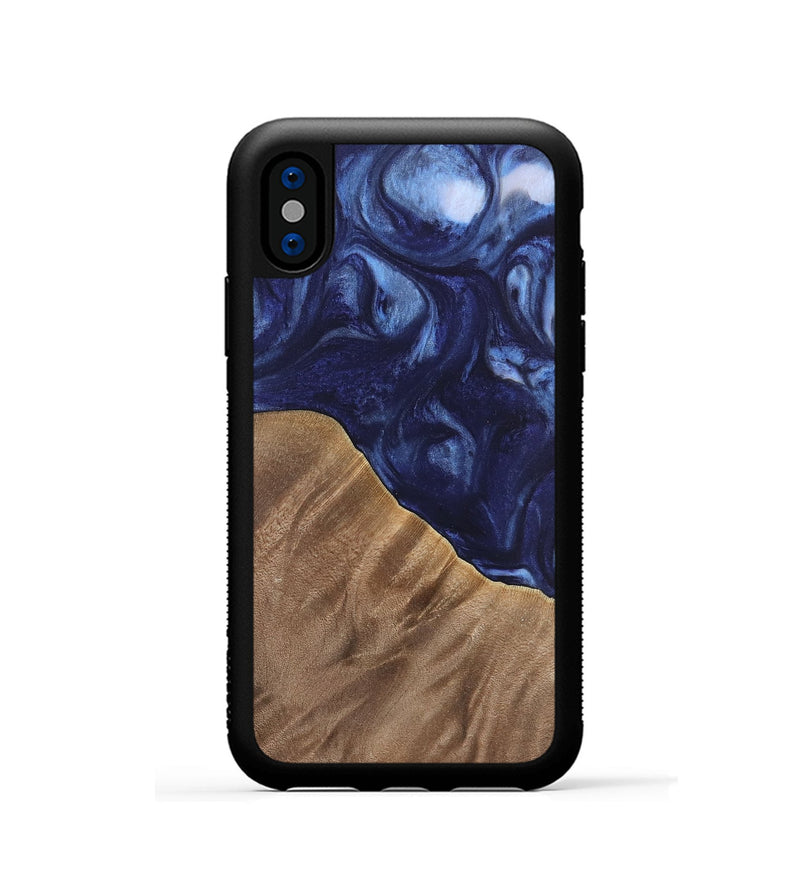 iPhone Xs Wood Phone Case - Kirbie (Blue, 742021)