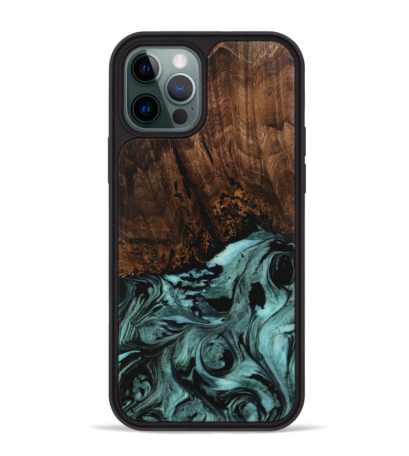 iPhone 12 Pro Max Wood Phone Case - Sally (Green, 742023)