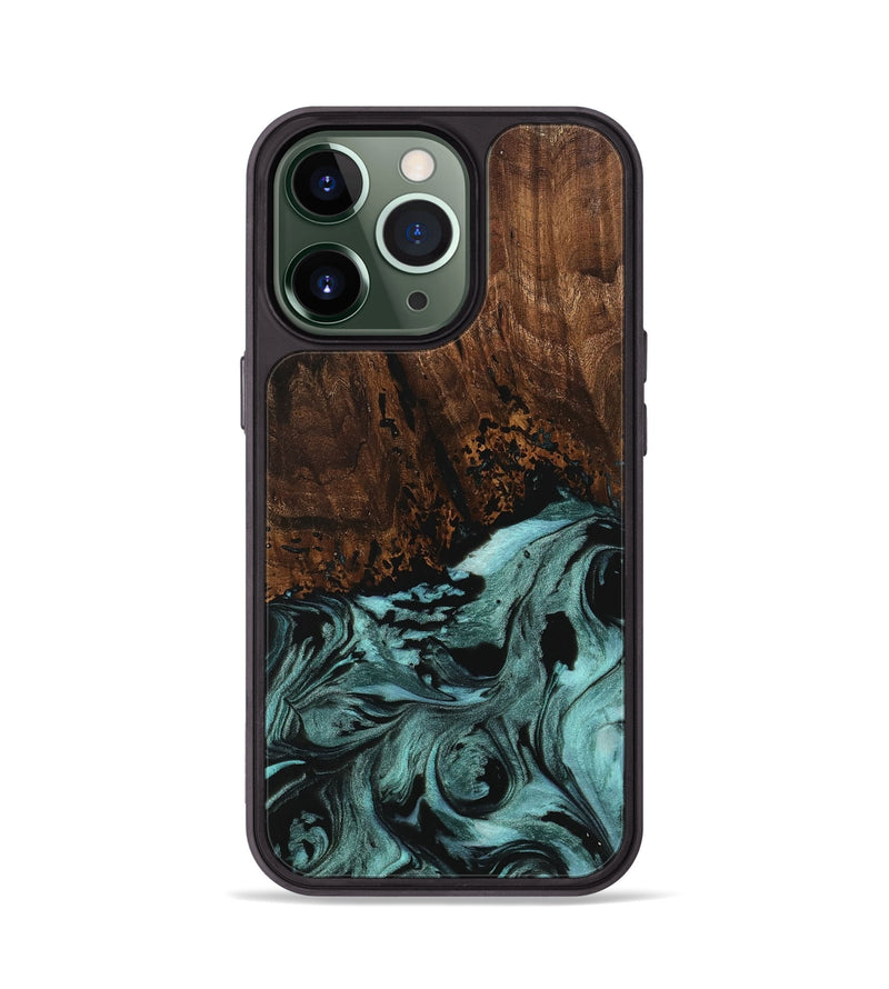 iPhone 13 Pro Wood Phone Case - Sally (Green, 742023)