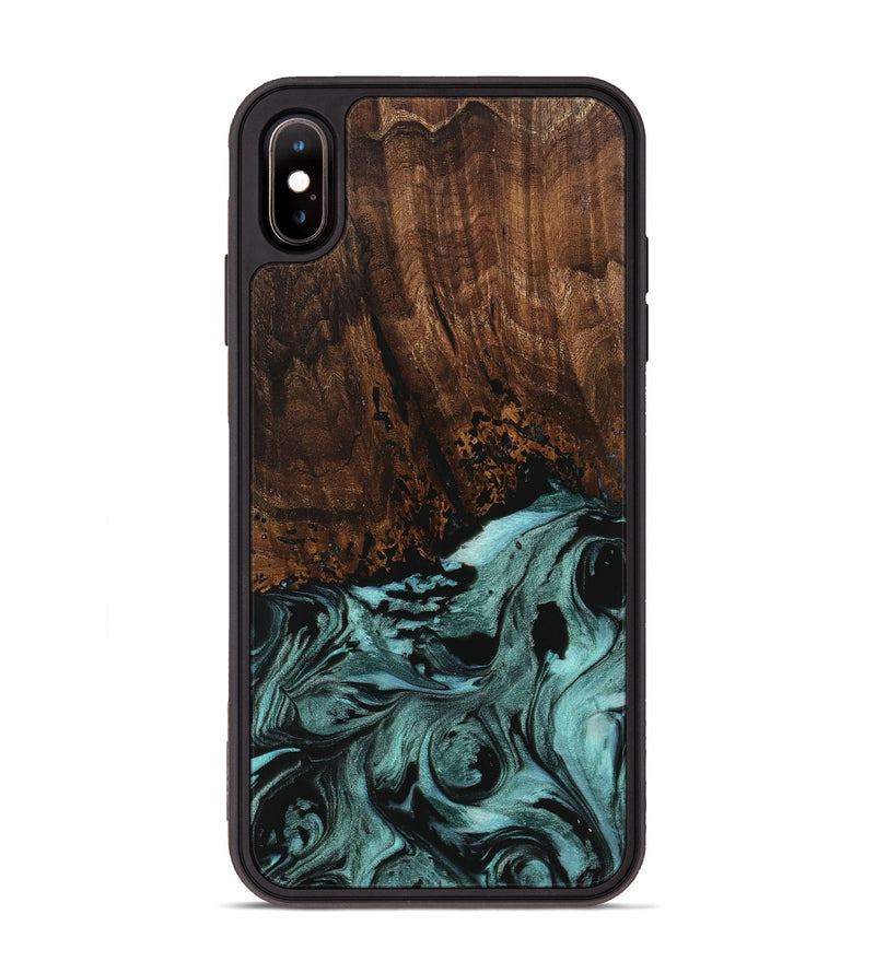 iPhone Xs Max Wood Phone Case - Sally (Green, 742023)