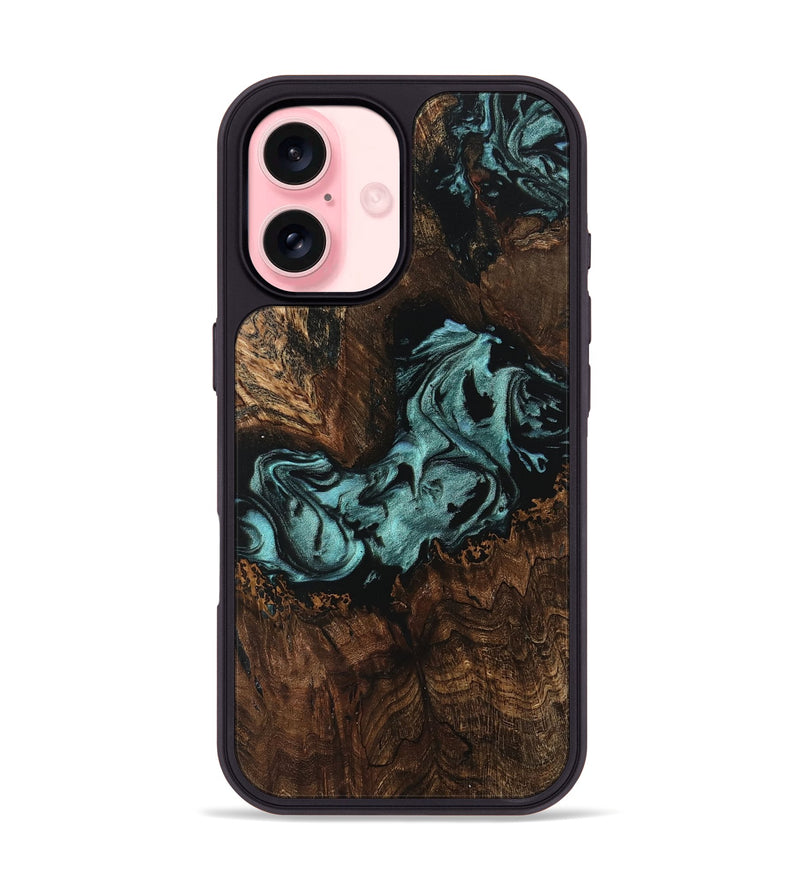 iPhone 16 Wood Phone Case - Johanne (Green, 742024)