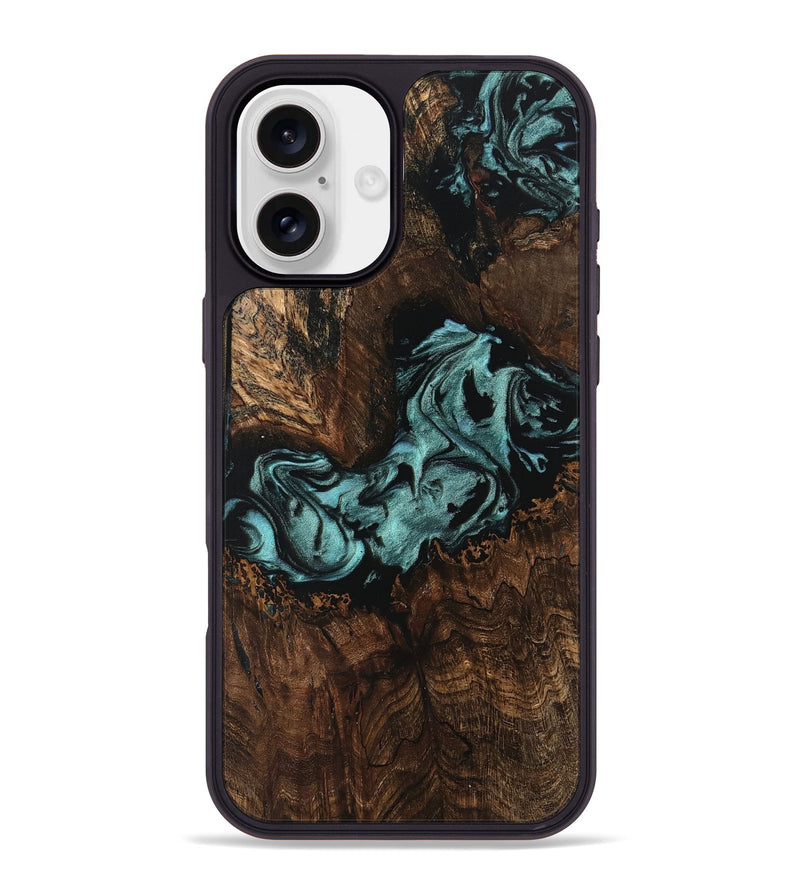 iPhone 16 Plus Wood Phone Case - Johanne (Green, 742024)