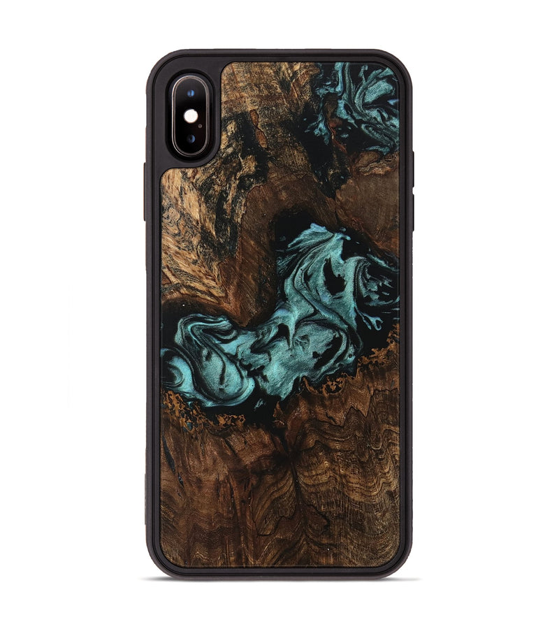 iPhone Xs Max Wood Phone Case - Johanne (Green, 742024)