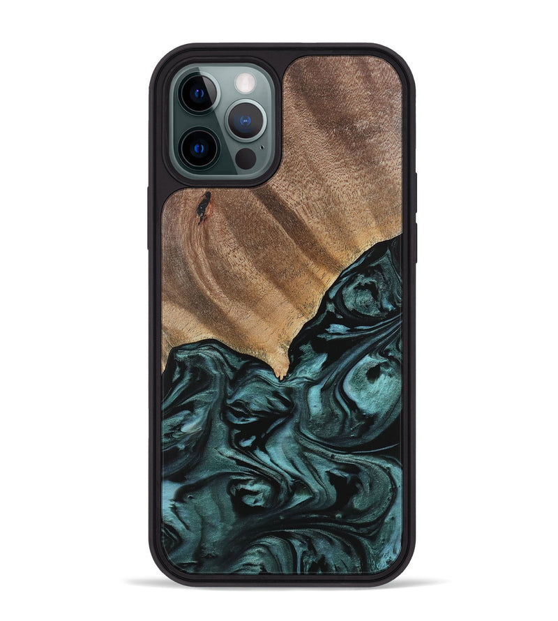 iPhone 12 Pro Max Wood Phone Case - Anna (Green, 742025)